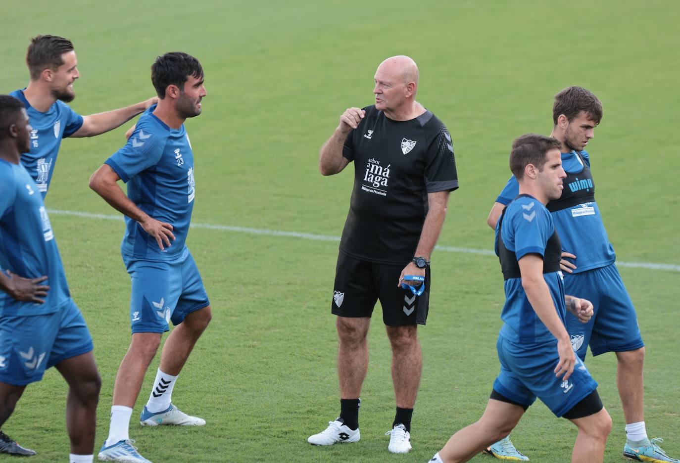 Primer entrenamiento de Pepe Mel como técnico del Málaga. 