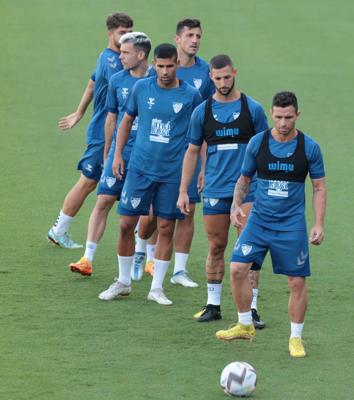 Primer entrenamiento de Pepe Mel como técnico del Málaga. 