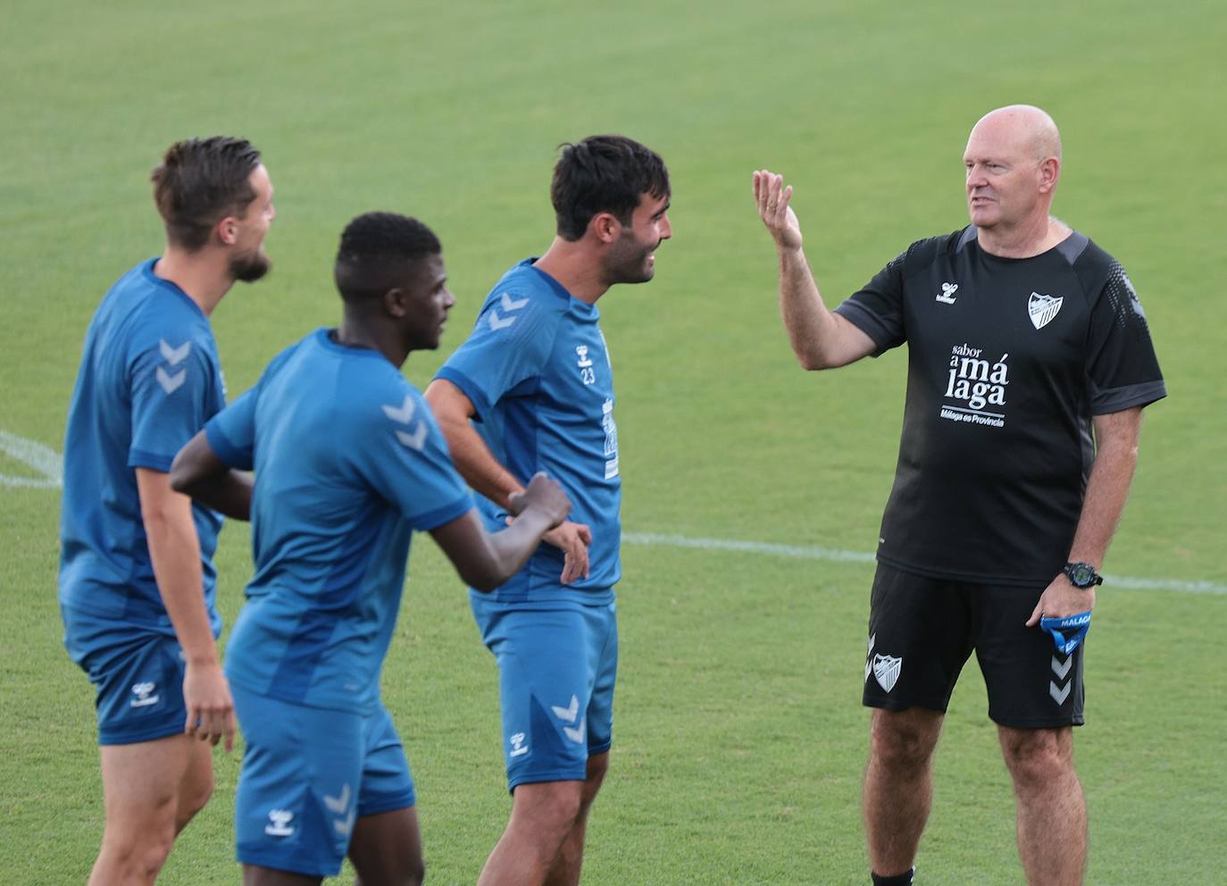 Primer entrenamiento de Pepe Mel como técnico del Málaga. 