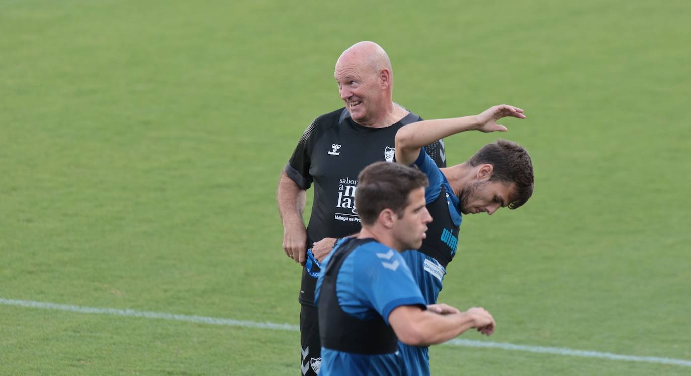 Primer entrenamiento de Pepe Mel como técnico del Málaga. 