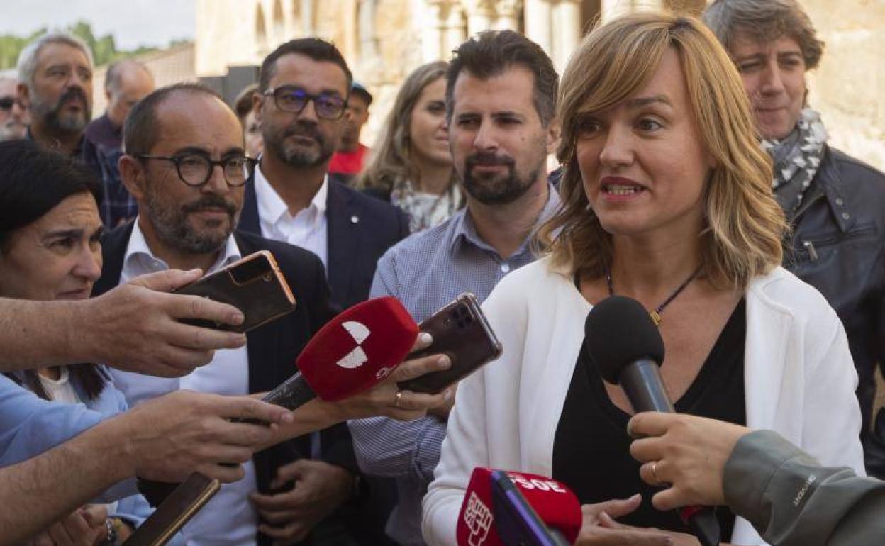 La ministra de Educación y portavoz del PSOE, Pilar Alegría.