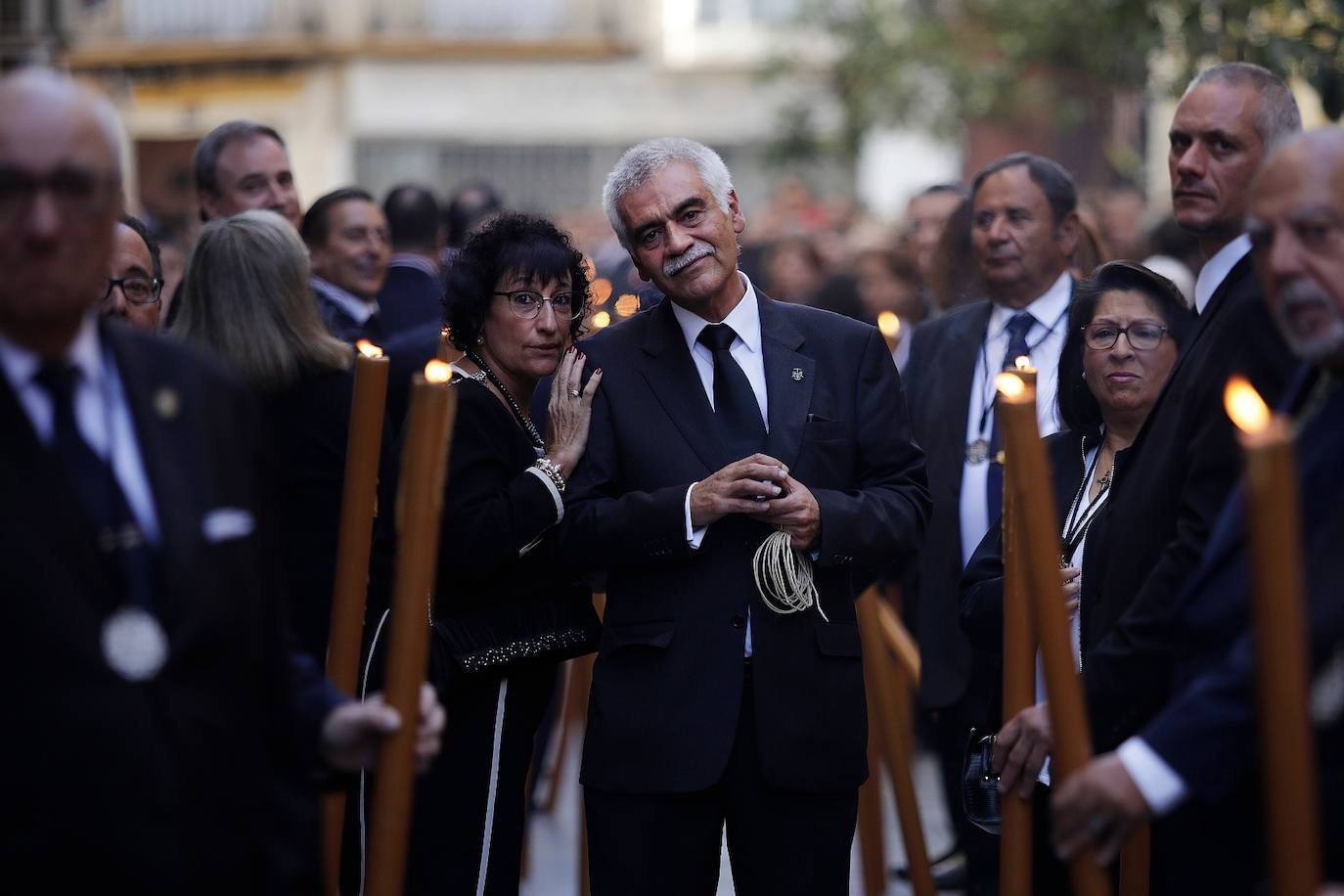 Procesión extraordinaria por el Centro de Málaga del Cristo de la Agonía. 