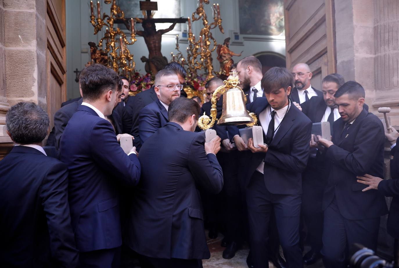 Procesión extraordinaria por el Centro de Málaga del Cristo de la Agonía. 
