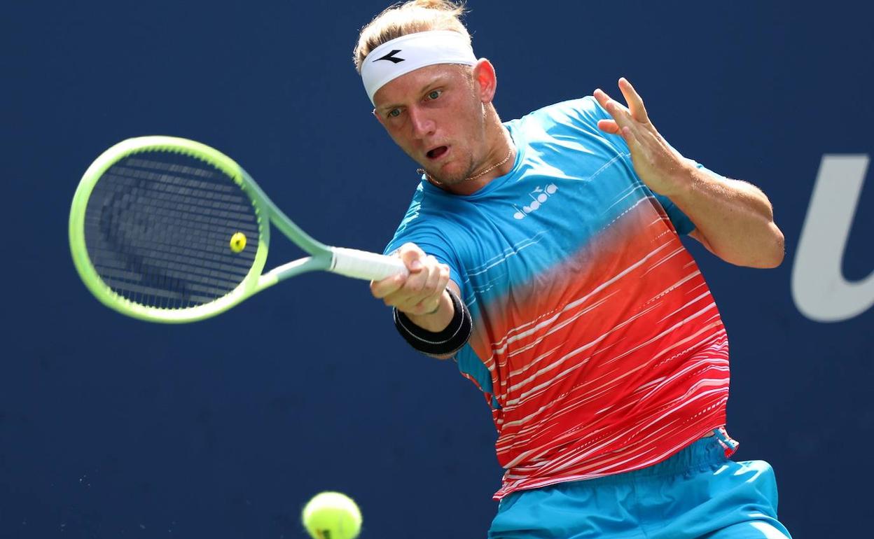 Un golpe de derecha de Davidovich en octavos de final del US Open, en su último partido en el ATP Tour. 