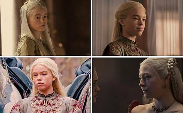 Imagen principal - Varias imágenes de Rhaenyra. 