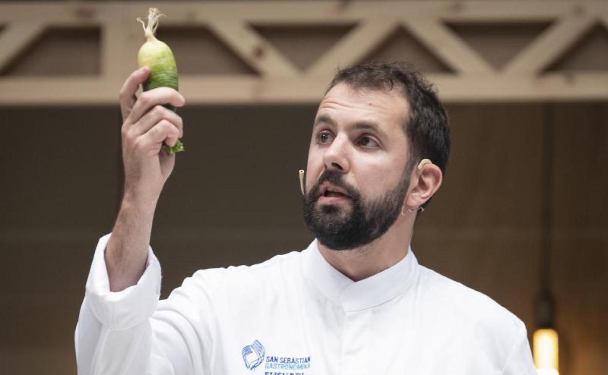 Merlin Labron-Johnson, durante su ponencia en el SS Gastronomika este martes.