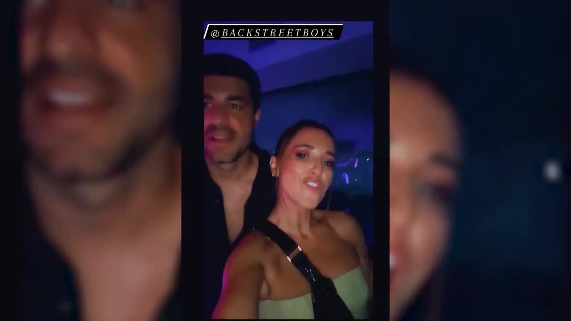 Paula Echevarría y Miguel Torres lo dan todo en el concierto de Backstreet Boys
