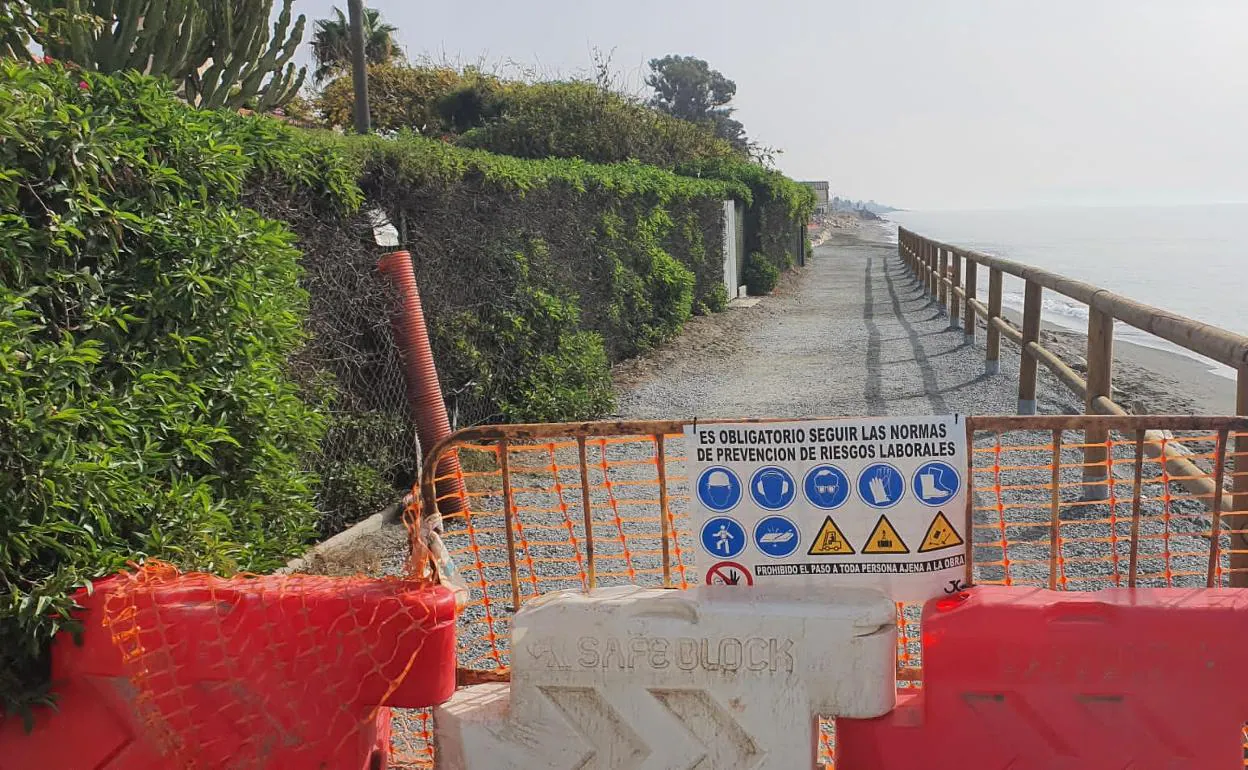 Inician las obras del tramo de la Senda Litoral de Los Rubios al arroyo  Santillán en Torre de Benagalbón | Diario Sur