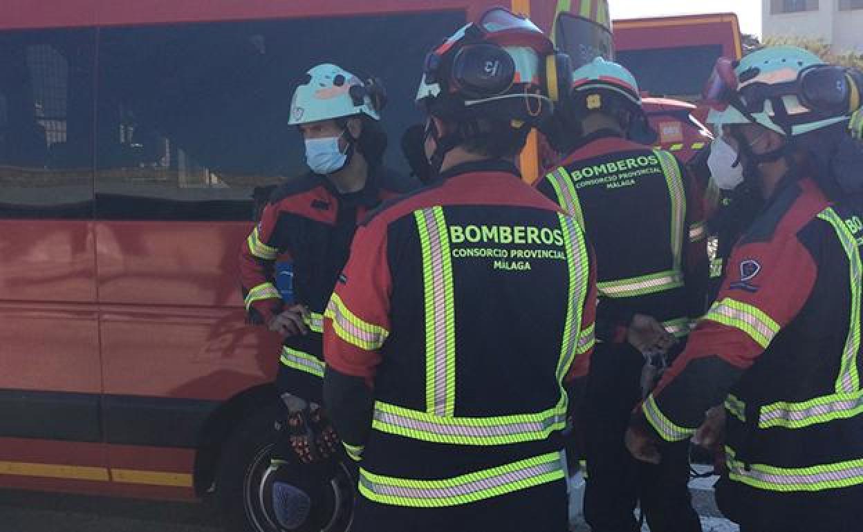 Imagen de archivo de bomberos de Málaga