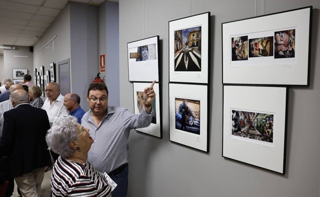 La muestra fotográfica , llena de detalles del barrio de la Victoria. 