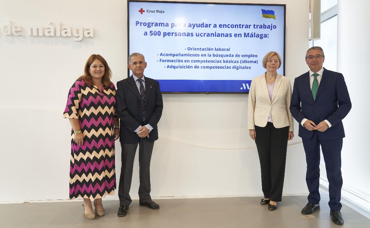 Imagen de la presentación del proyecto para apoyar a los desplazados ucranianos que buscan empleo en Málaga. 