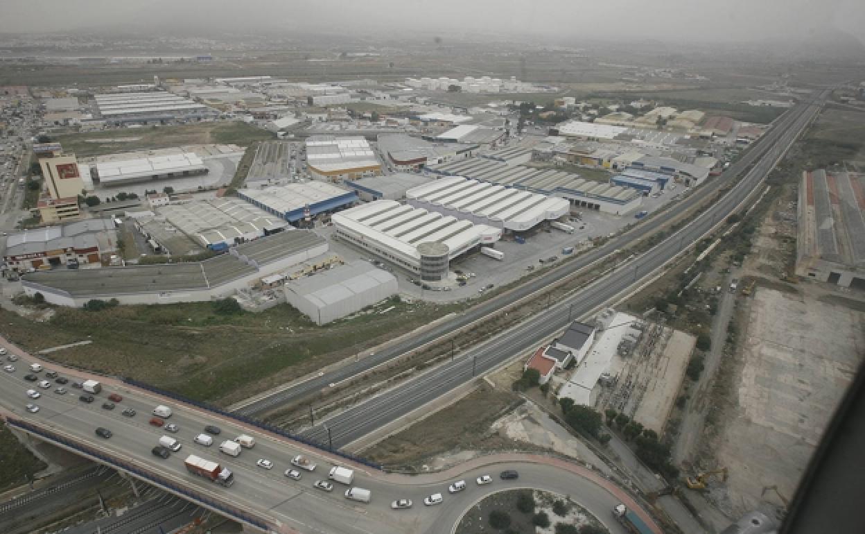 Vista aérea de la zona de polígono Santa Teresa. 