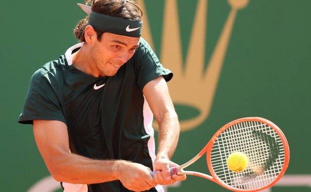 Taylor Fritz, en el partido que perdió ante Davidovich en Montecarlo. 