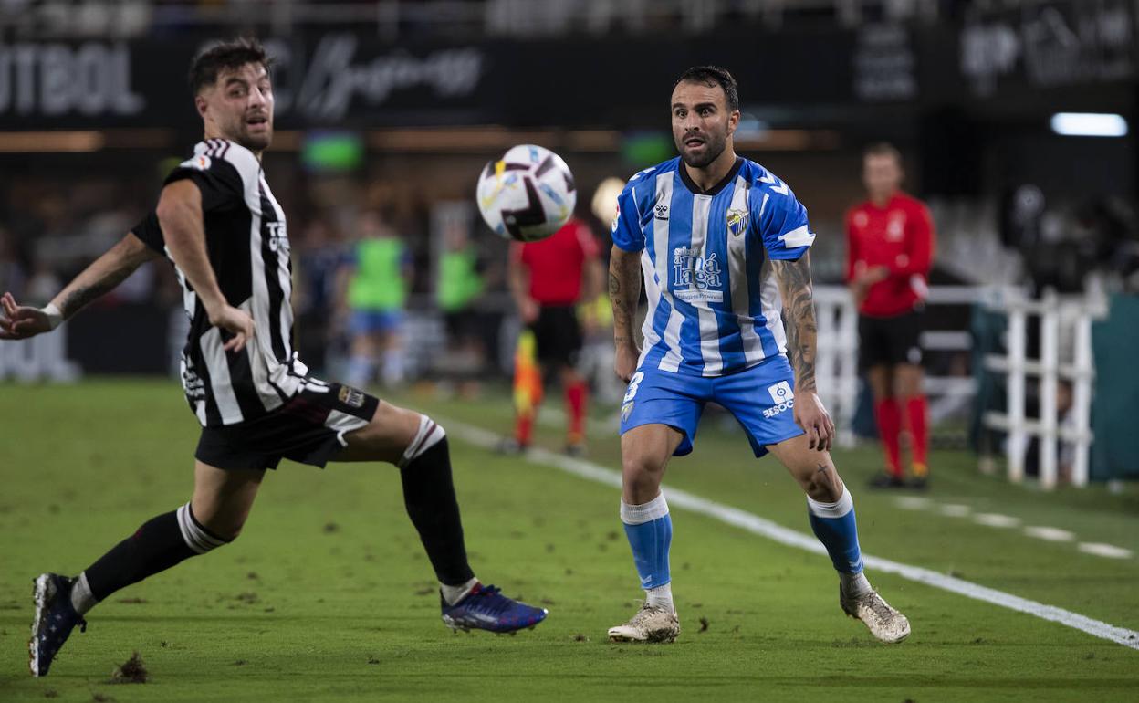 Javi Jiménez, en una acción del partido. 