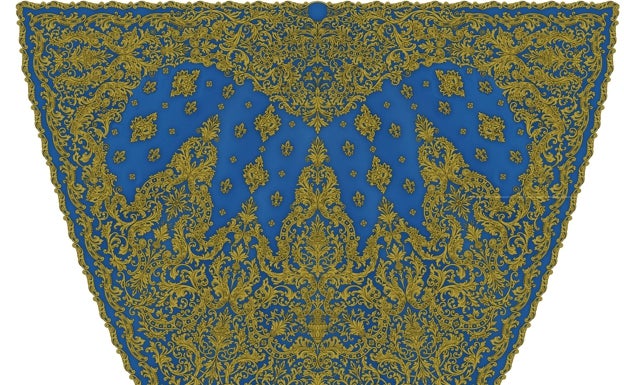 Diseño del manto de la Virgen de la Trinidad de Córdoba. 