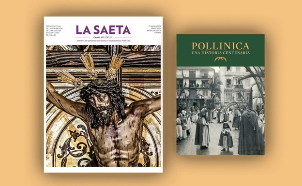 Portadas de la revista La Saeta y del libro que contiene la publicación. 