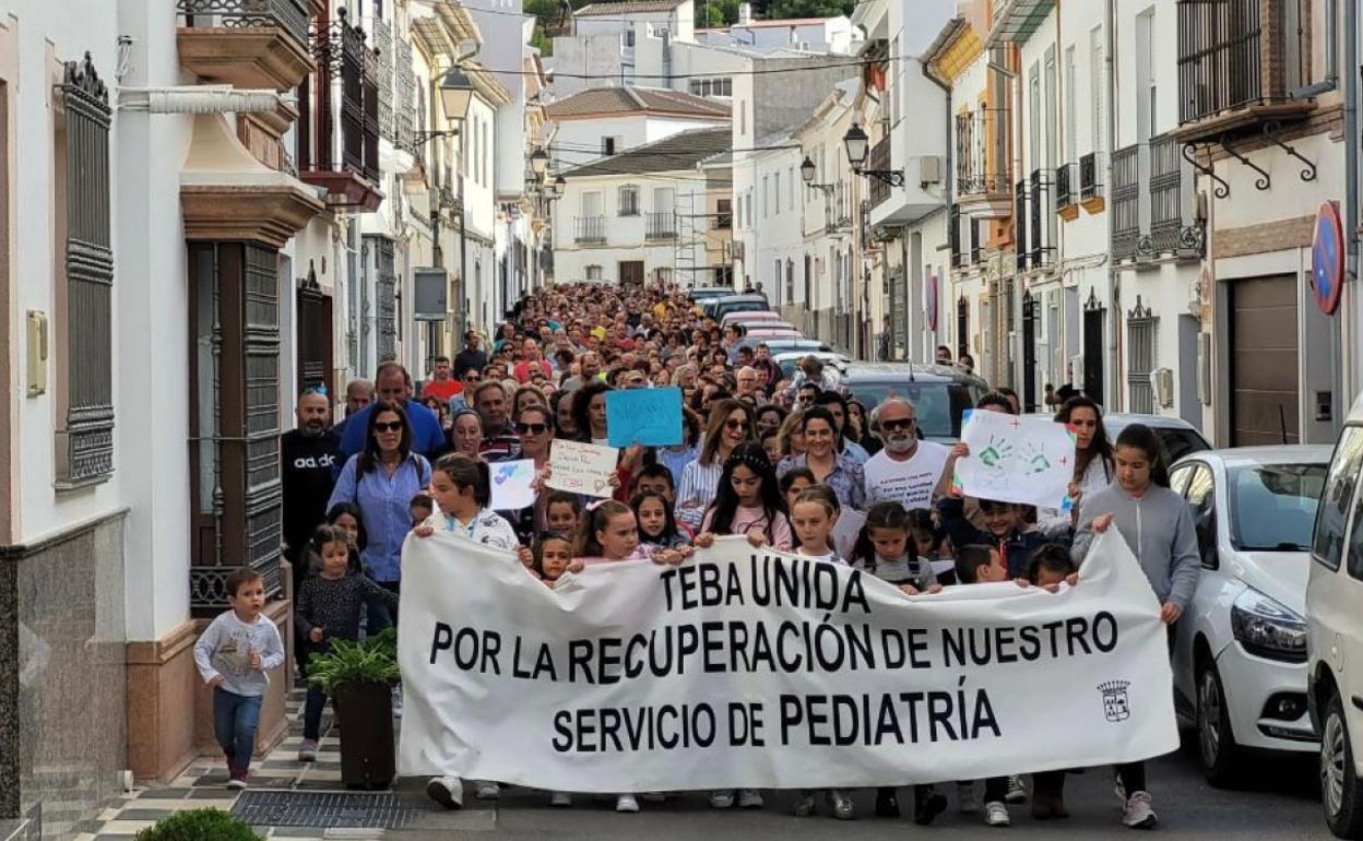 Manifestación en Teba.