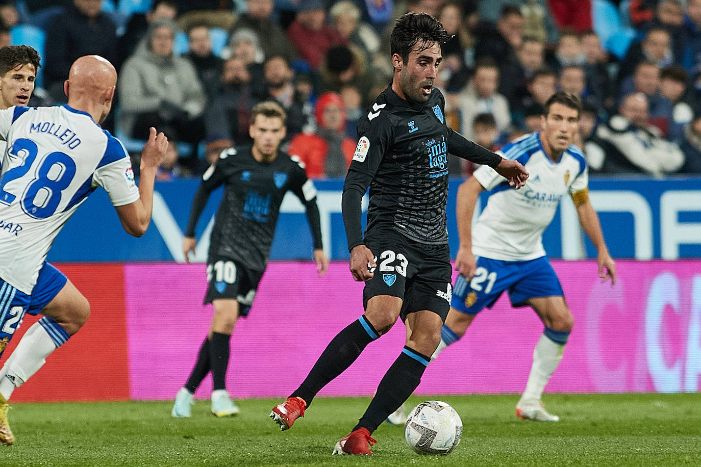 El Málaga abrió el marcador en el minuto 79, pero el Zaragoza empató poco después 