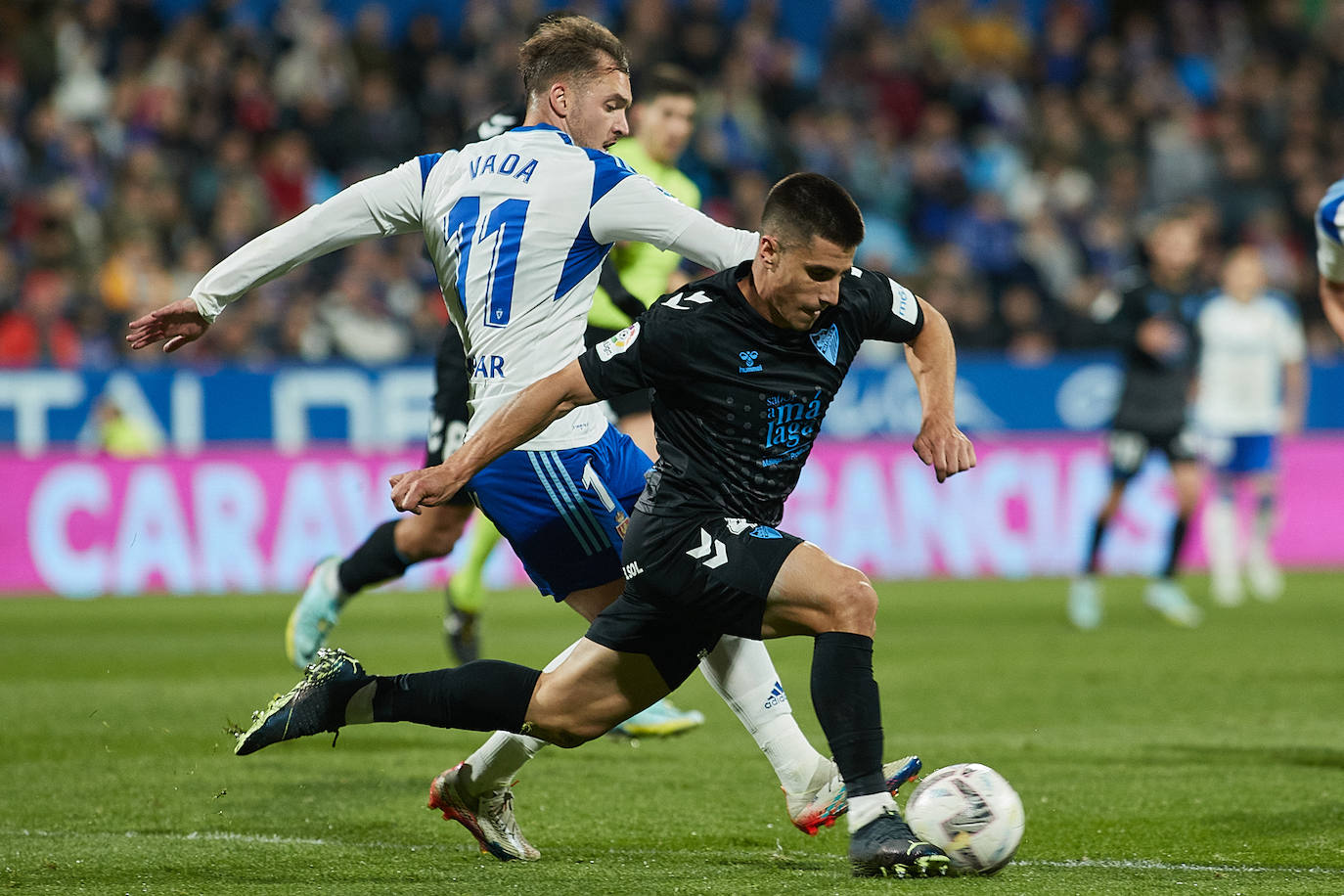 El Málaga abrió el marcador en el minuto 79, pero el Zaragoza empató poco después 