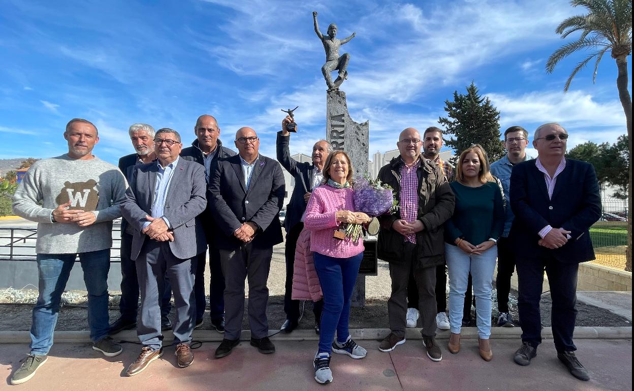 Acto de inauguración de la nueva pista de patinaje, este viernes en Torre del Mar. 