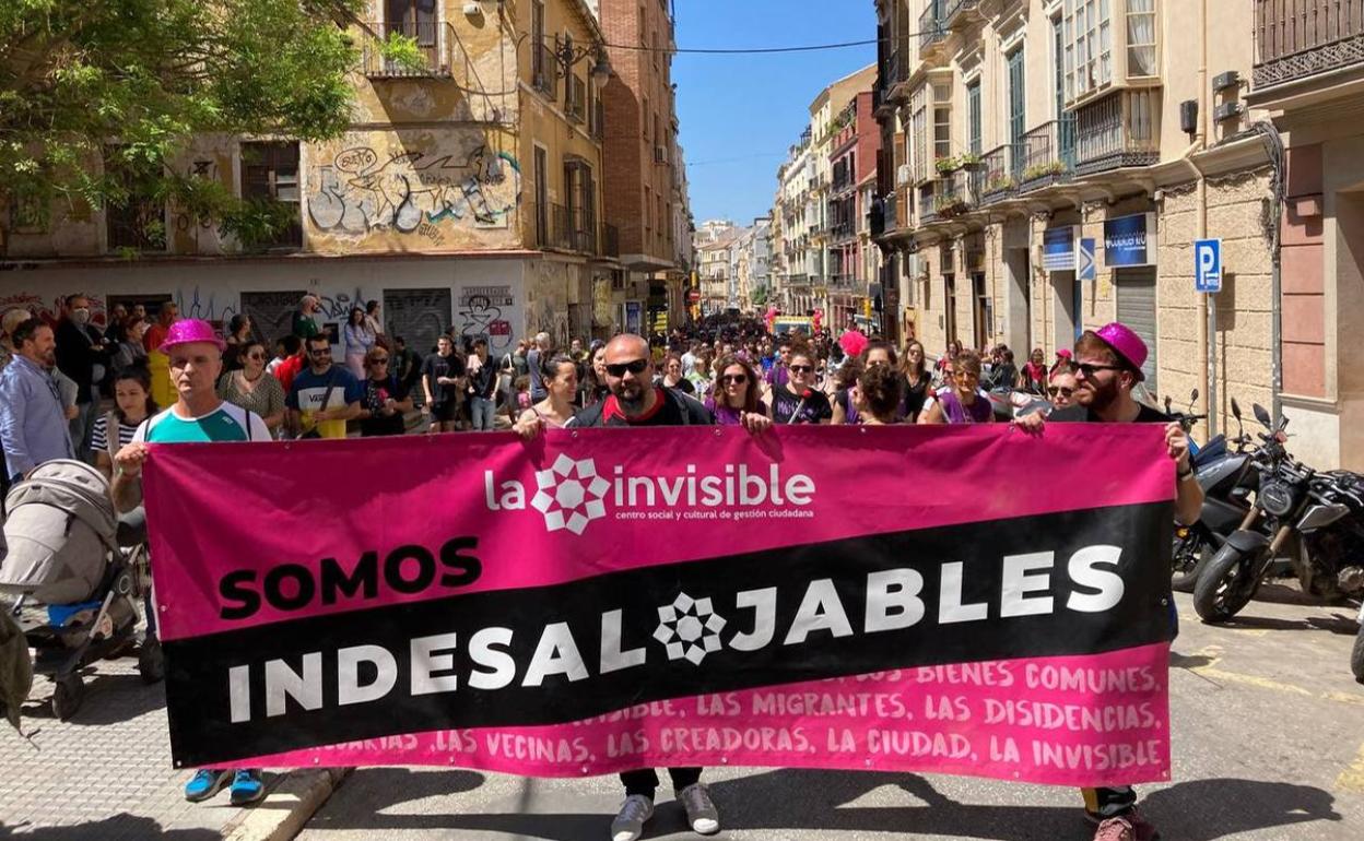 Imagen de una de las últimas movilizaciones en defensa de La Invisible.