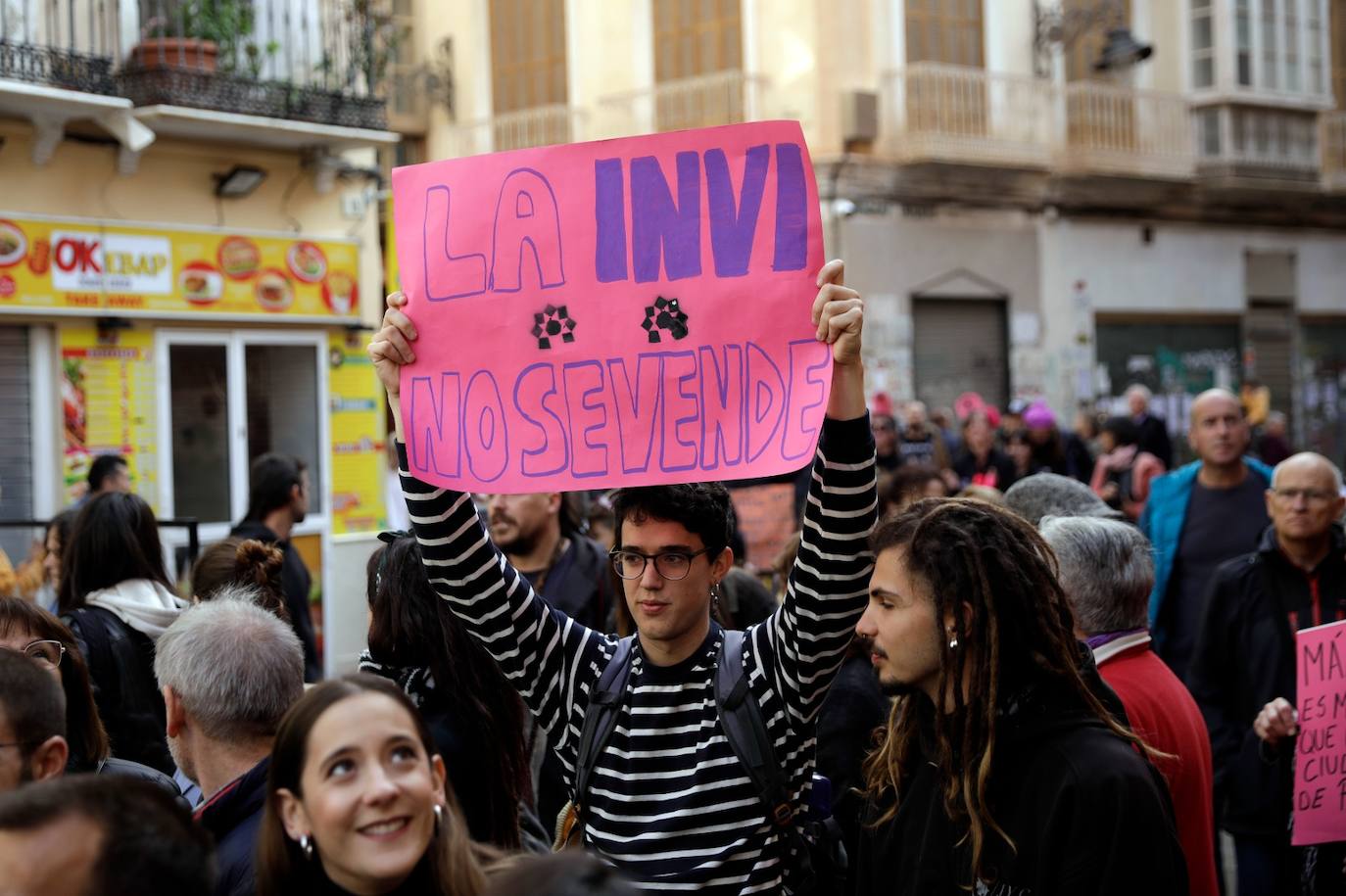La Invisible, de protesta este sábado por Málaga. 