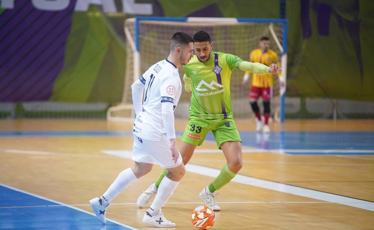 Quique Hernando en el partido ante el Palma. 