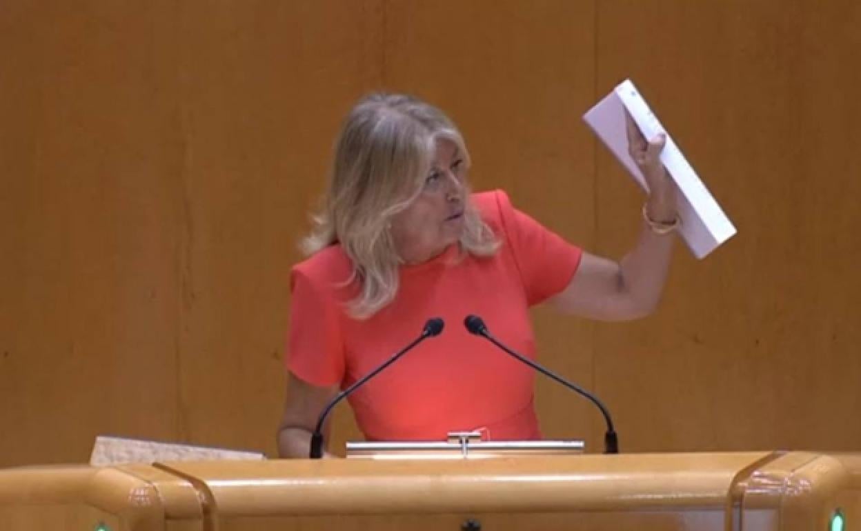 Foto de archivo de la alcaldesa de Marbella, Ángeles Muñoz, en una intervención en el Senado el pasado septiembre. 