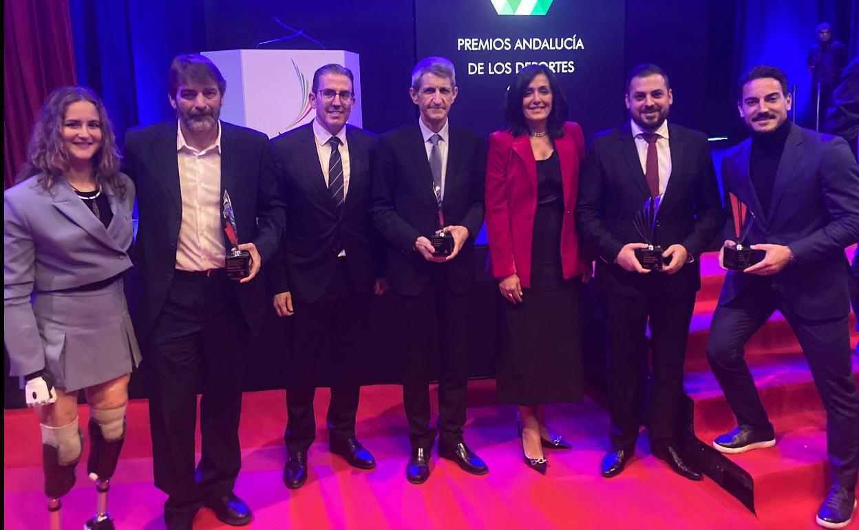 Sara Almagro, José Urbano, Sergio Corral, José Manuel Domínguez, Pepa Moreno, Suso Gallardo y Damián Quintero. 