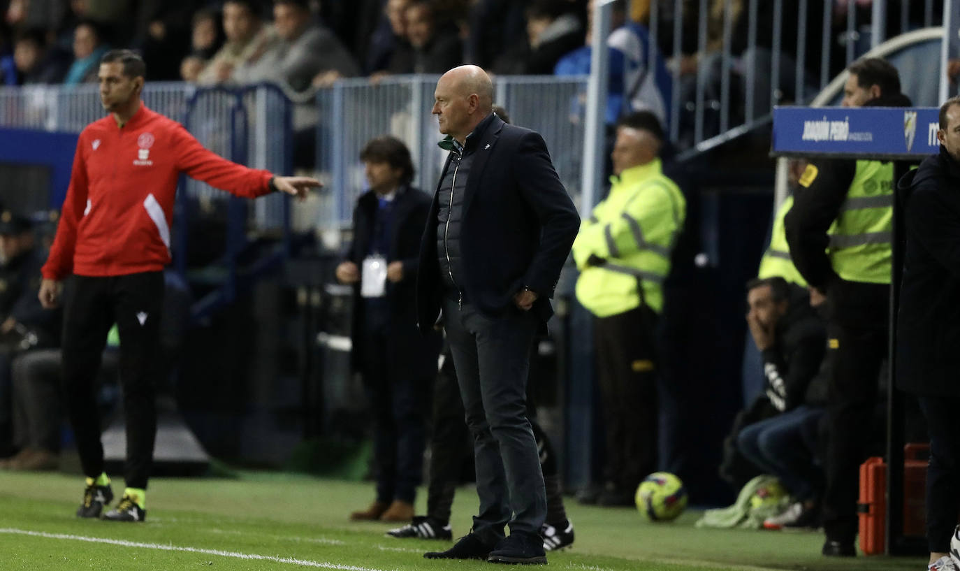 Victoria del Málaga en La Rosaleda con gol de Chavarría