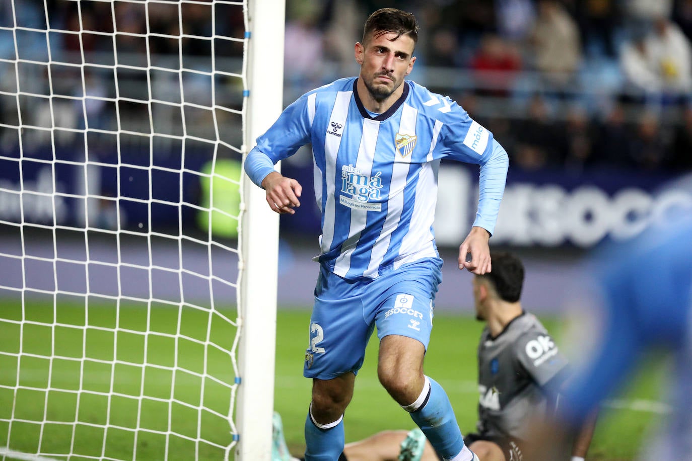 Victoria del Málaga en La Rosaleda con gol de Chavarría