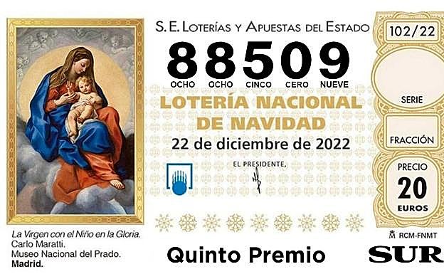 Lotería de Navidad 2022: Dos administraciones de Málaga venden el 88.509, agraciado con un quinto