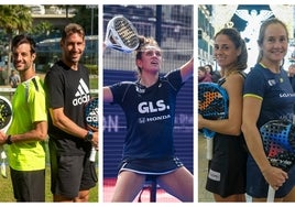 De izquierda a derecha: Momo González y Álex Ruiz, Bea González y Mari Carmen Villalba y Carolina Navarro.