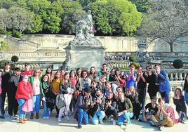 Alumnos de Bachibac del IES Cánovas del Castillo en un intercambio en Francia el pasado año.