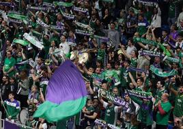 Aficionados del Unicaja durante el partido contra el Girona.