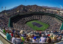 La pista central octogonal de Indian Wells, con capacidad para 16.000 espectadores.