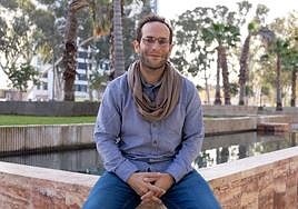 Pérez, en el parque de Martiricos, antes de la entrevista con este periódico.