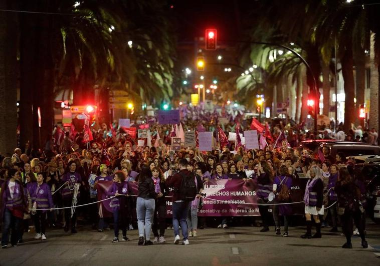 Participantes en la marcha de Málaga.