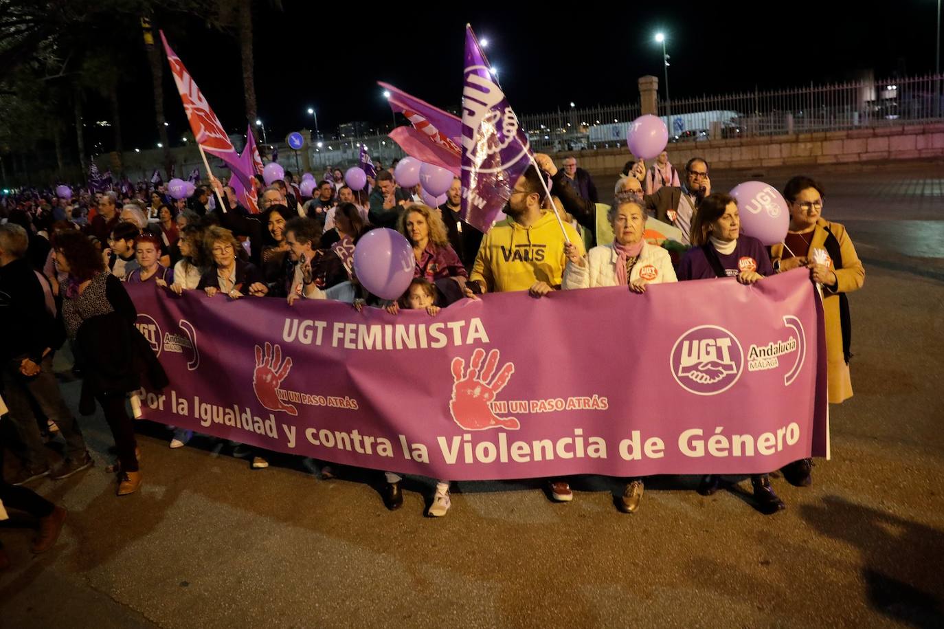 El feminismo malagueño ha marchado unido por los derechos de las mujeres