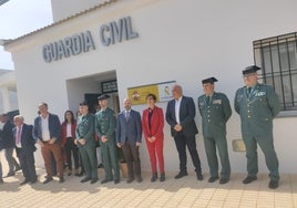 La directora general de la Guardia Civil, este viernes en Periana.