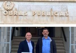 El alcalde con el presidnete de la macro comunidad de Los Hidalgos.