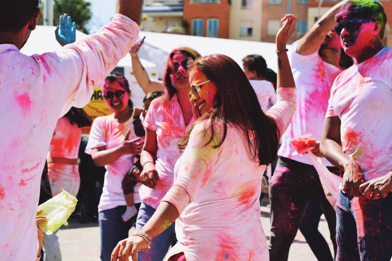 Celebración del Holi en Benalmádena este 12 de marzo. 