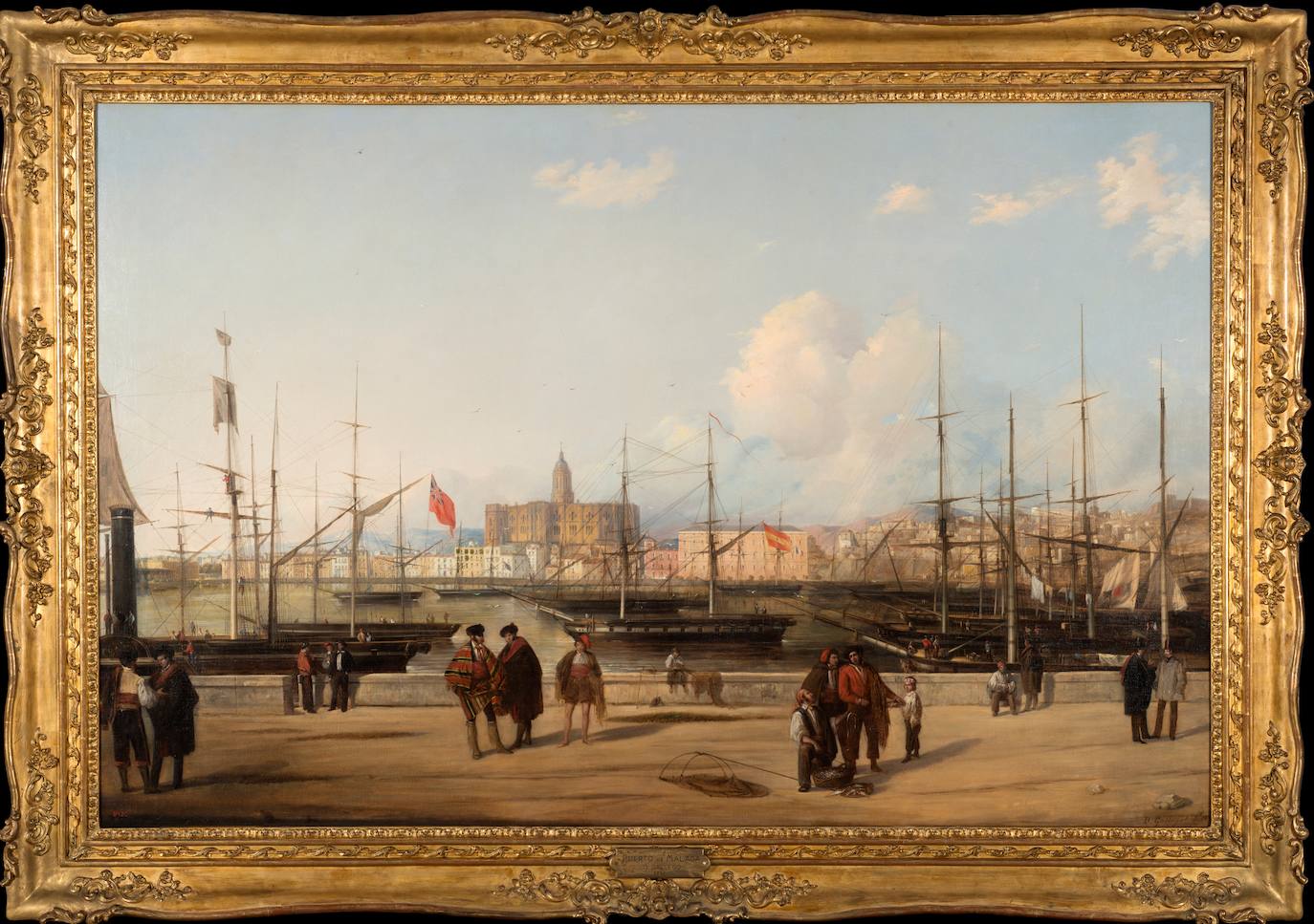 «Puerto de Málaga.» D. Gallego (1846).