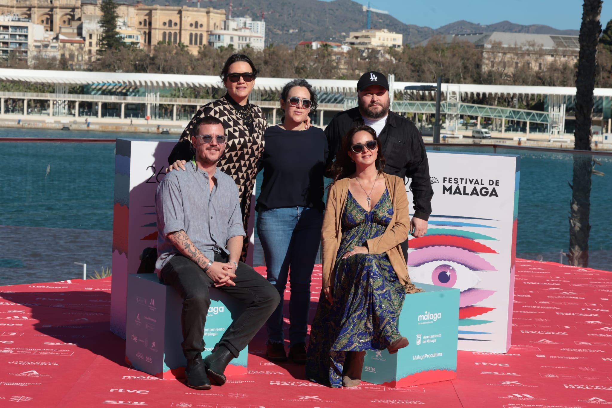 Tercera jornada del Festival de Málaga. Photocall con el equipo de la película 'Zapatos rojos' con la presencia de Carlos Kaiser, Gabriela Maldonado, Adriana González, Mariana Tommaso Cerqueglini y Paolo Ansaldi.