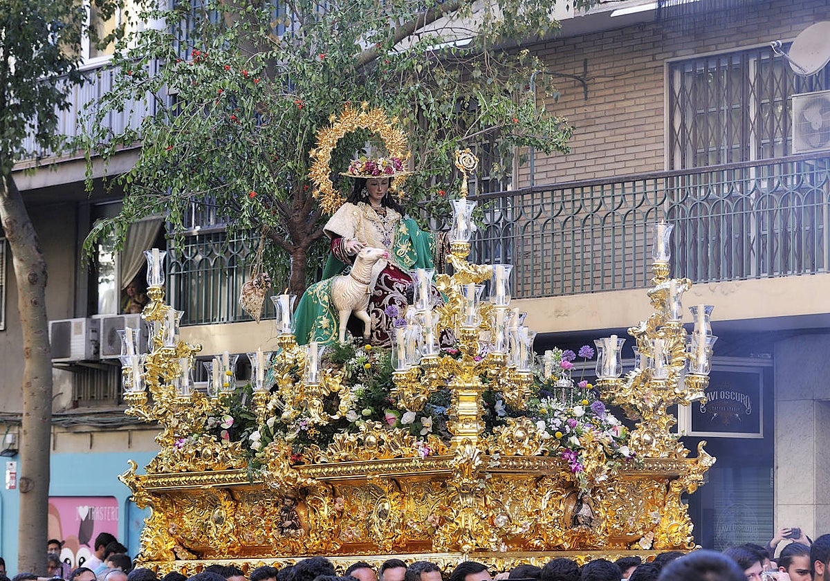 La Divina Pastora de las Almas, en su procesión del año pasado.