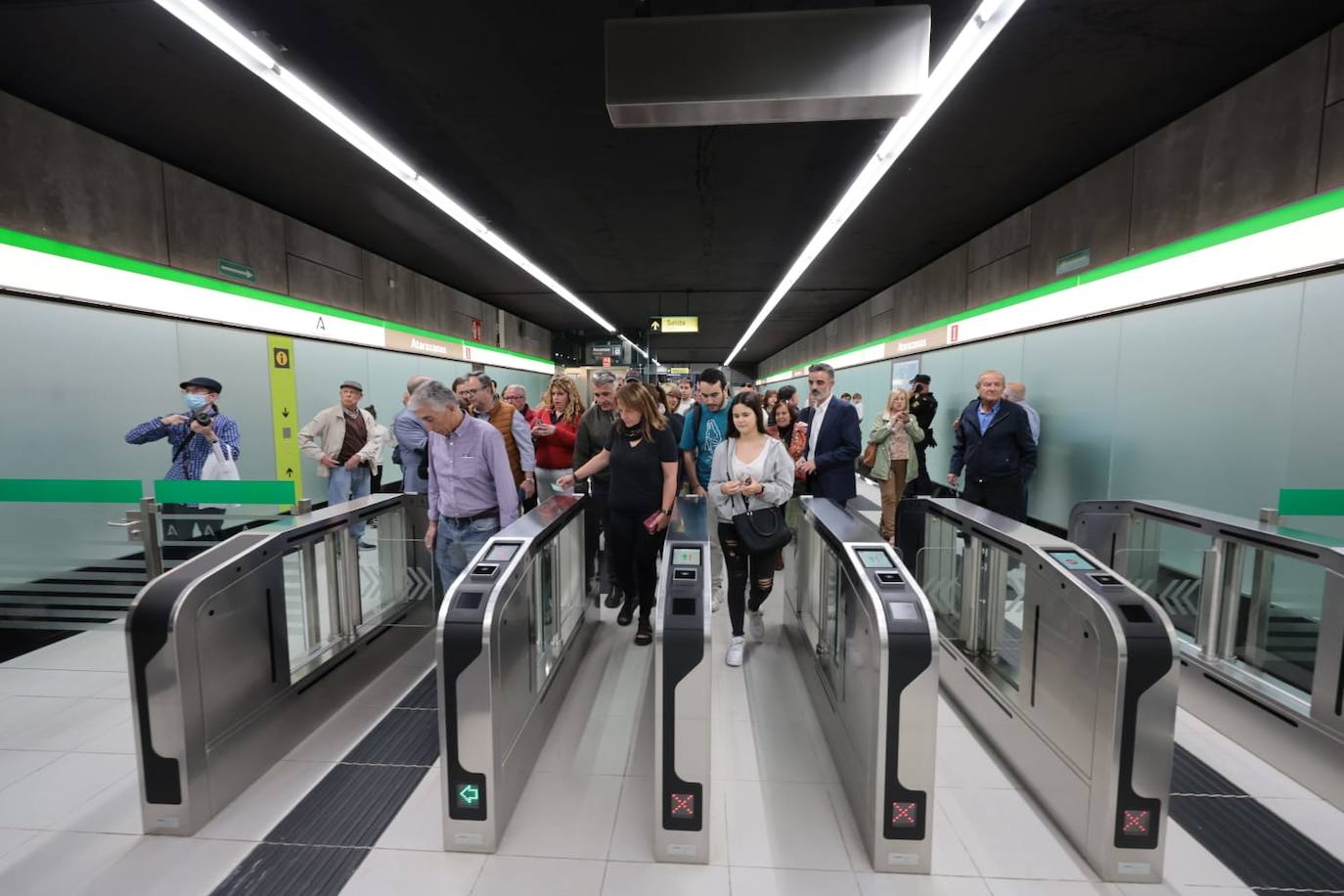 Inauguración de la llegada del Metro de Málaga al Centro