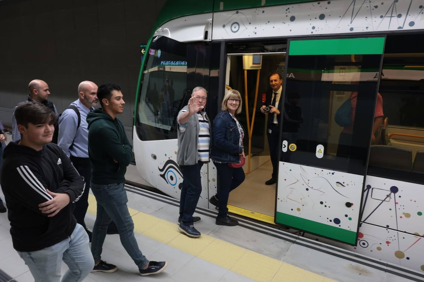 Inauguración de la llegada del Metro de Málaga al Centro