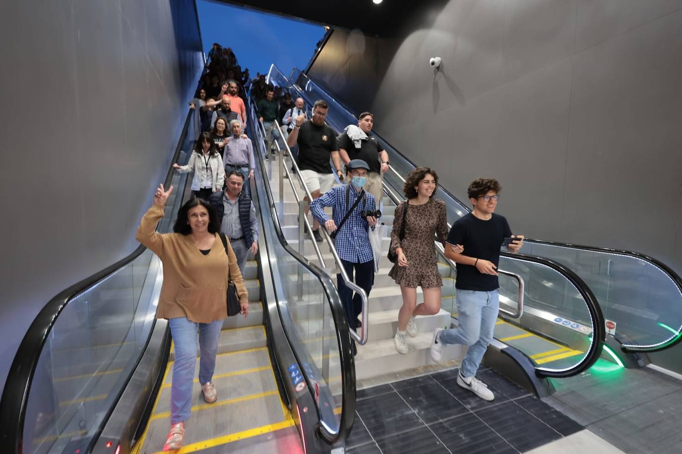 Inauguración de la llegada del Metro de Málaga al Centro