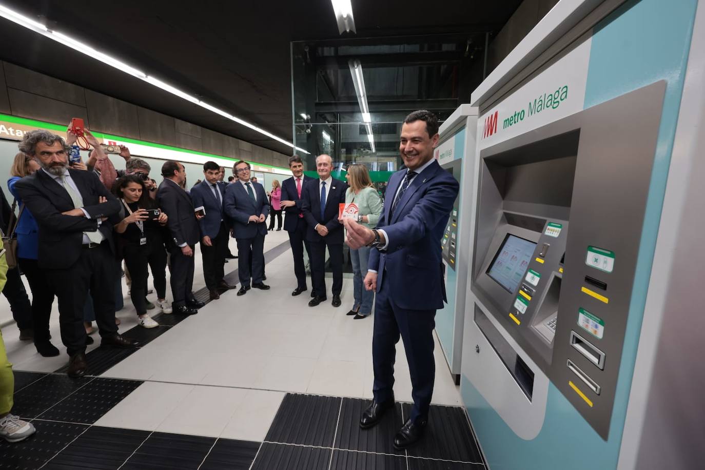 Inauguración de la llegada del Metro de Málaga al Centro