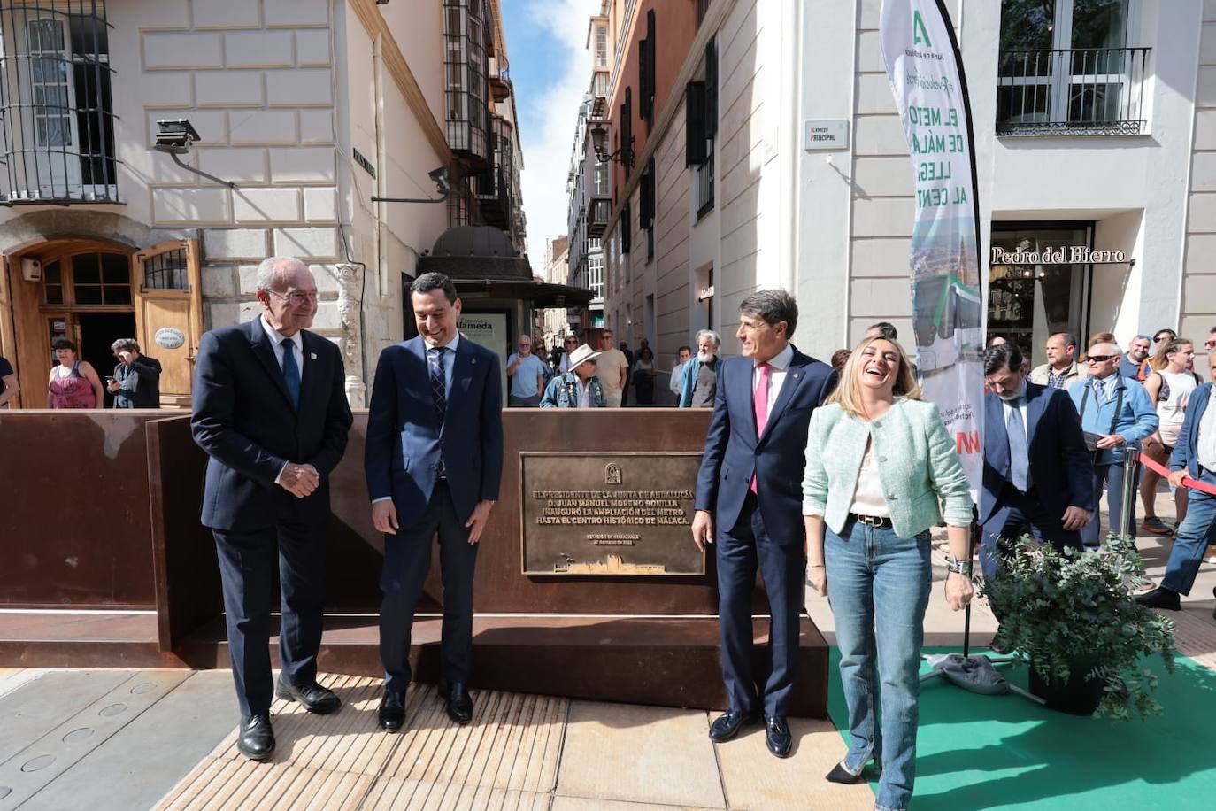 Inauguración de la llegada del Metro de Málaga al Centro